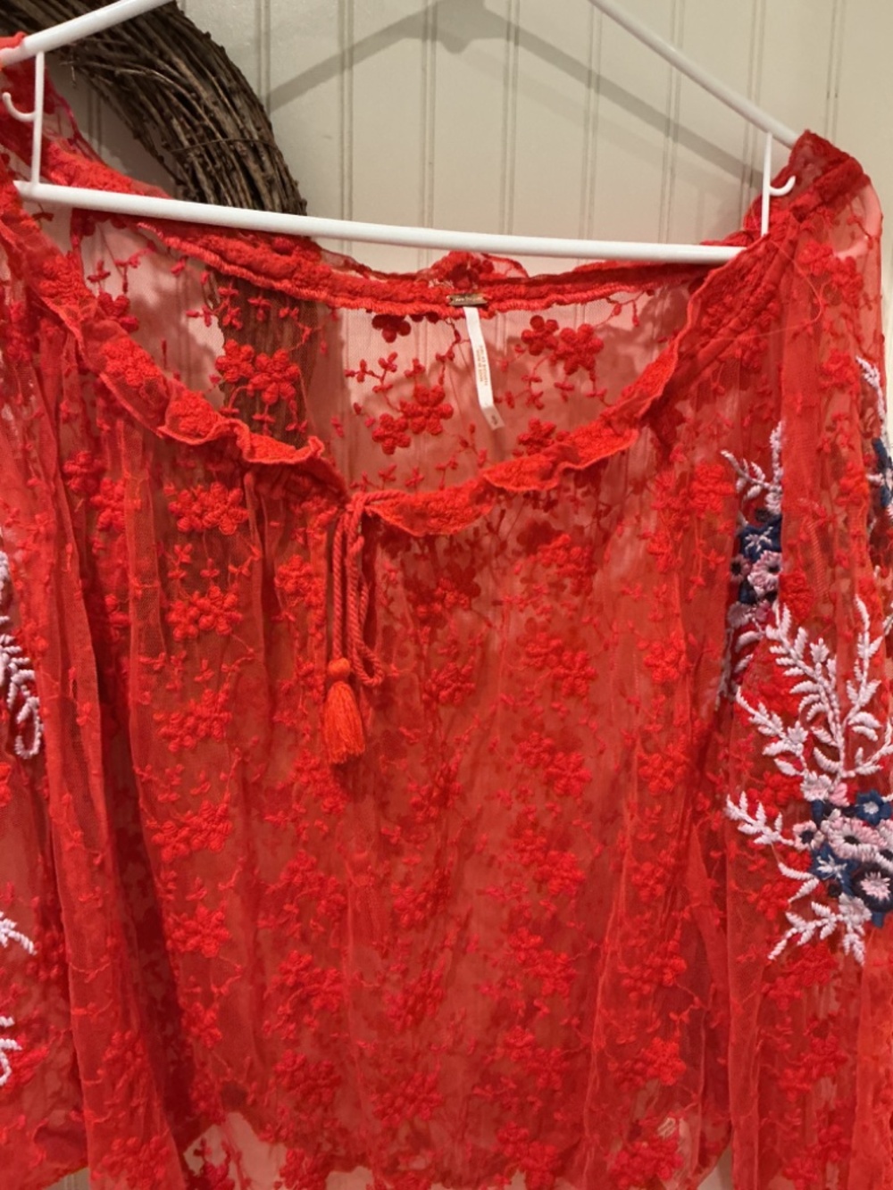 Red Lace blouse - Picture 2 of 2